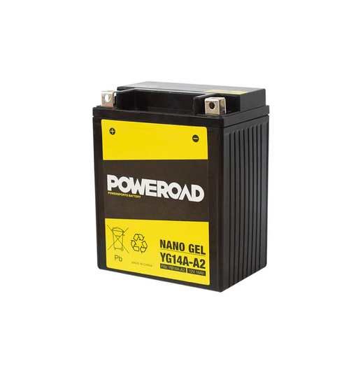 Poweroad Nano Gel Motorbike Battery 12V 14Ah - YG14A-A2 - Superstart Batteries