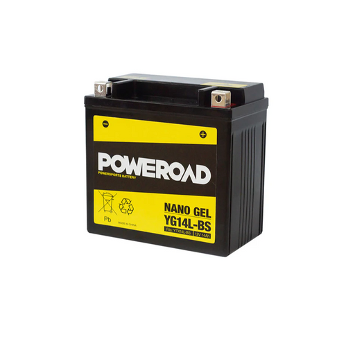 Poweroad Nano Gel Motorbike Battery 12V 14Ah - YG14L-BS - Superstart Batteries