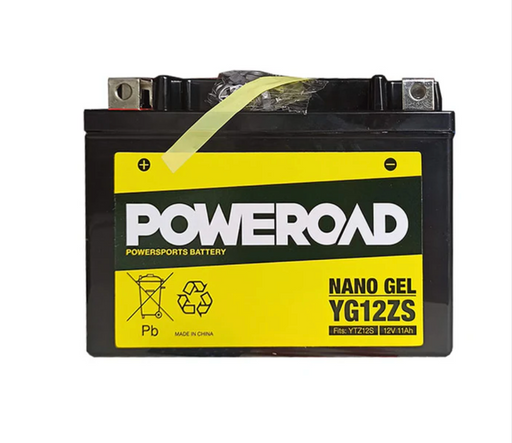Poweroad Nano Gel Motorbike Battery 12V 11.2Ah - YG12-ZS - Superstart Batteries