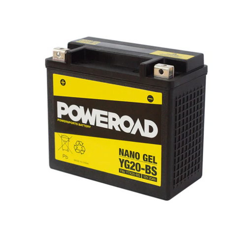 Poweroad Nano Gel Motorbike Battery 12V 20Ah - YG20-BS - Superstart Batteries