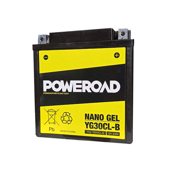 Poweroad Nano Gel Motorbike Battery 12V 30Ah - YG30CL-B - Superstart Batteries
