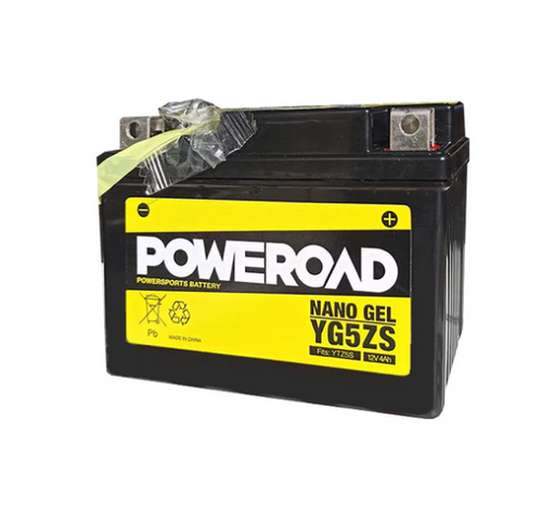 Poweroad Nano Gel Motorbike Battery 12V 4Ah - YGZ5S - Superstart Batteries