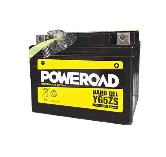 Poweroad Nano Gel Motorbike Battery 12V 4Ah - YGZ5S - Superstart Batteries