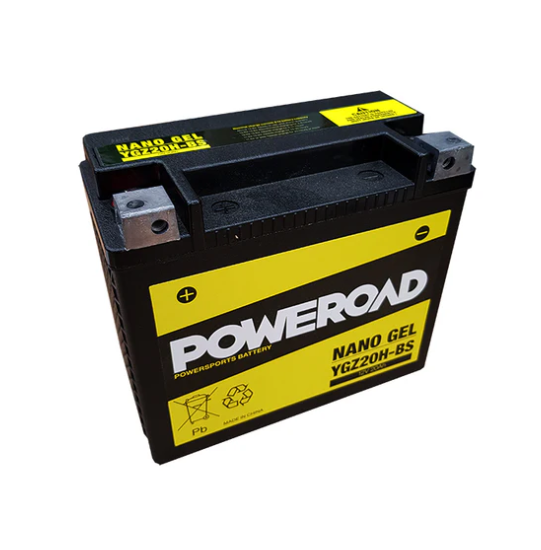 Poweroad Nano Gel Motorbike Battery 12V 20Ah - YGZ20H-BS - Superstart Batteries