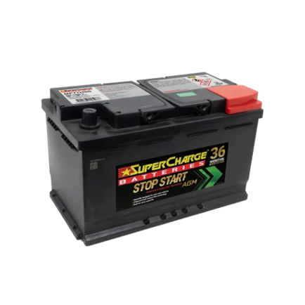 SuperCharge MF77HSS Start-Stop AGM Battery, 12V 800 CCA, 36-Month Warranty - Superstart Batteries