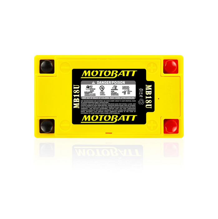 Motobatt MB18U Quadflex Motorbike AGM Battery - 22.5Ah 280CCA - Superstart Batteries