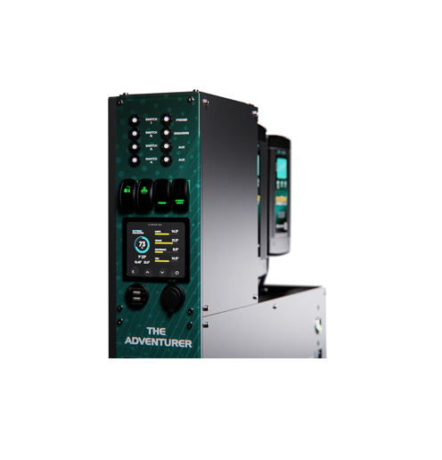 Enerdrive Adventurer Power System LEFT 40AC, 40DC, 2000X inc. Simarine - Superstart Batteries