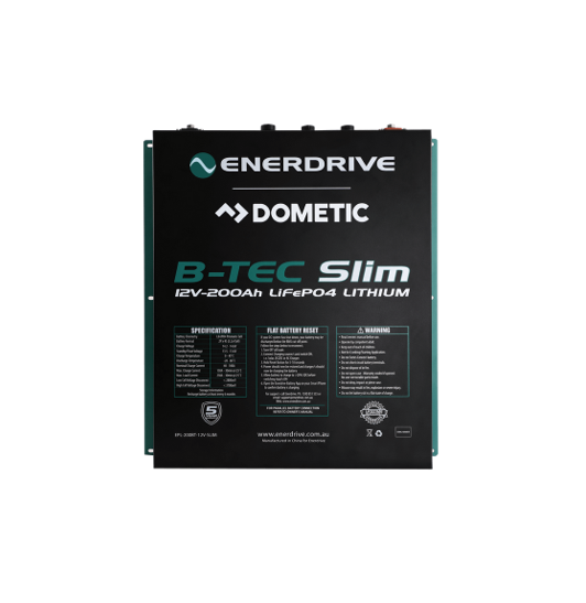 Enerdrive B-TEC LiFePO4 Slim Case Battery - 12V 200Ah - Superstart Batteries