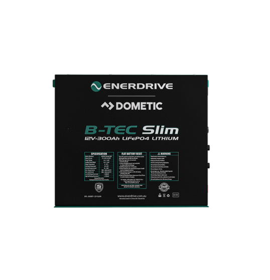 Enerdrive B-TEC LiFePO4 Slim Case Battery - 12V 300Ah - Superstart Batteries