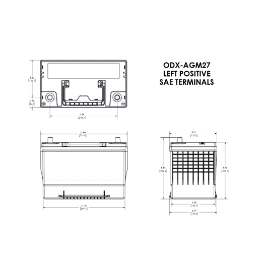 Odyssey ODX-AGM27 N70ZZ Extreme AGM Battery - 930CCA 92Ah - Superstart Batteries