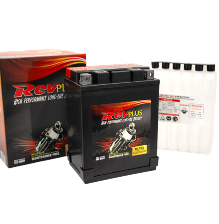 Revplus STX14AH-BS-PW Motorbike AGM Battery - 12V 12Ah 210CCA - Superstart Batteries