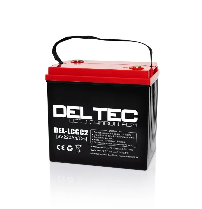 Deltec DEL-LCGC2 Lead Carbon AGM Deep Cycle Battery - 6V 220Ah - Superstart Batteries