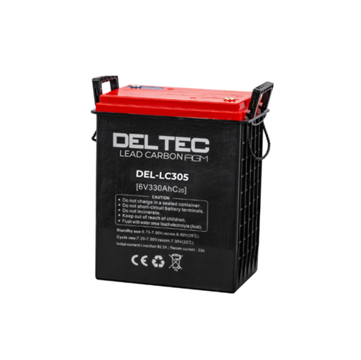 Deltec DEL-LC305 Lead Carbon AGM Deep Cycle Battery - 6V 330Ah - Superstart Batteries