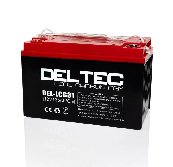 Deltec DEL-LCG31 Lead Carbon AGM Deep Cycle Battery - 12V 125Ah - Superstart Batteries