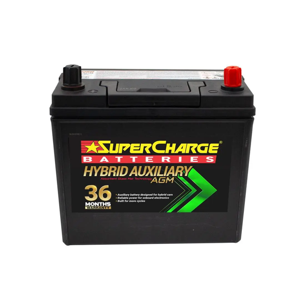 Supercharge B24L-AGM Hybrid Auxiliary Battery - 45Ah 370CCA