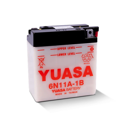 Yuasa 6N11A-1B Conventional Motorcycle Battery - 6V 11Ah - Superstart Batteries