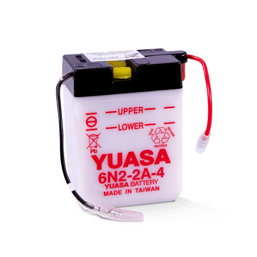 Yuasa 6N2-2A-4 Conventional Motorcycle Battery - 6V 0.2Ah - Superstart Batteries