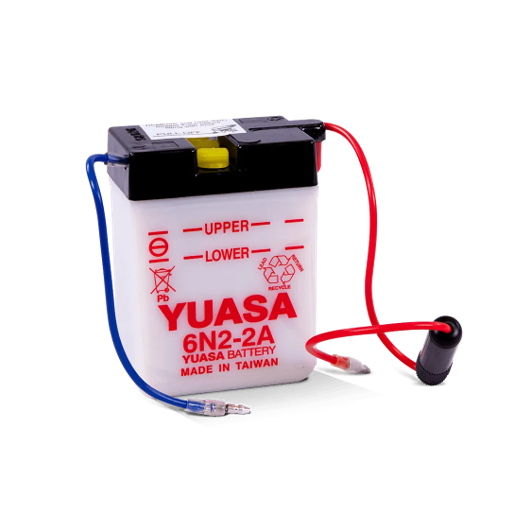 Yuasa 6N2-2A Conventional Motorcycle Battery - 6V 2Ah