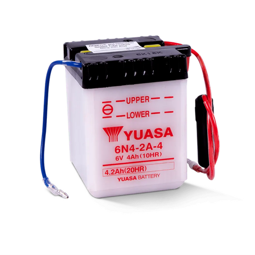 Yuasa 6N4-2A-4 Conventional Motorcycle Battery - 6V 4Ah - Superstart Batteries