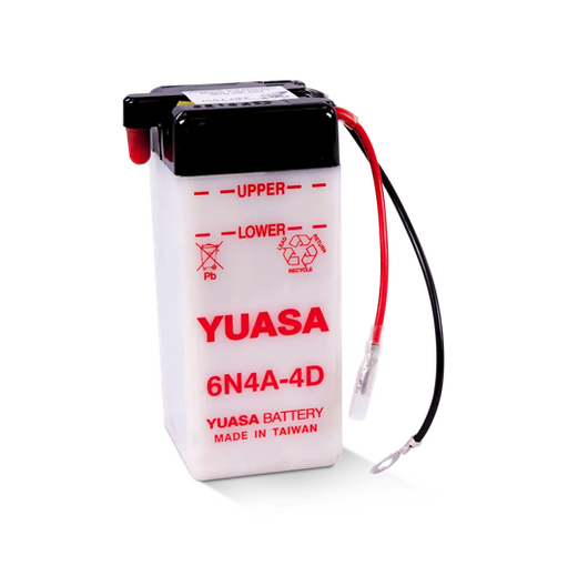 Yuasa 6N4A-4D Conventional Motorcycle Battery - 6V 4Ah - Superstart Batteries