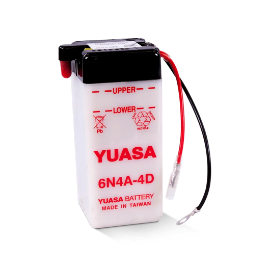 Yuasa 6N4A-4D Conventional Motorcycle Battery - 6V 4Ah