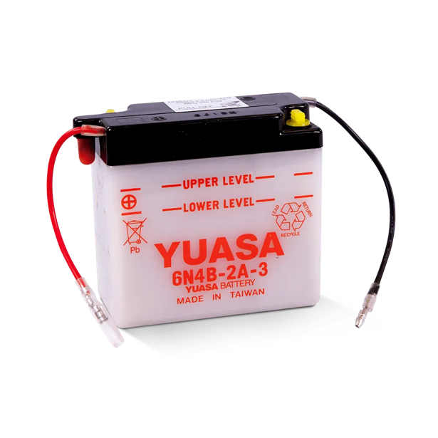 Yuasa 6N4B-2A-3 Conventional Motorcycle Battery - 6V 4Ah