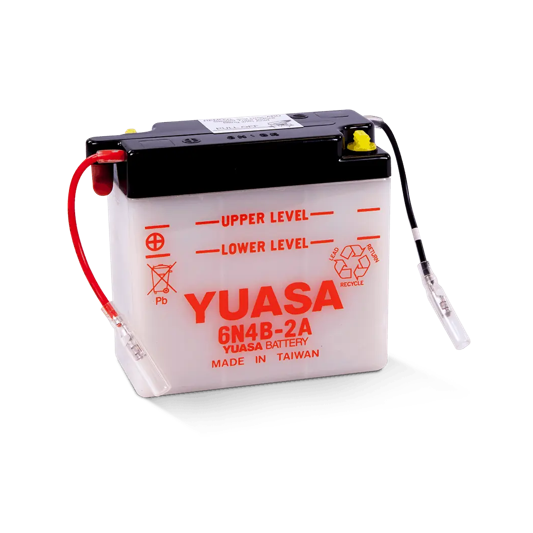 Yuasa 6N4B-2A Conventional Motorcycle Battery - 6V 4Ah