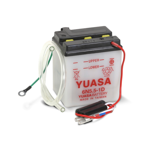 Yuasa 6N5.5-1D Conventional Motorcycle Battery - 6V 5.5Ah