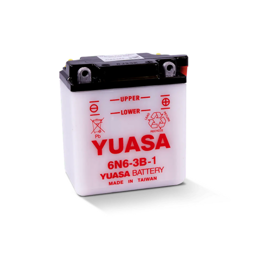 Yuasa 6N6-3B-1 Conventional Motorcycle Battery - 6V 6Ah - Superstart Batteries
