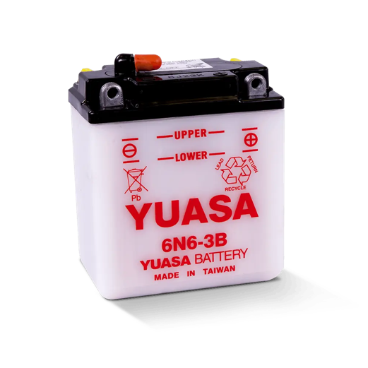 Yuasa 6N6-3B Conventional Motorcycle Battery - 6V 6Ah