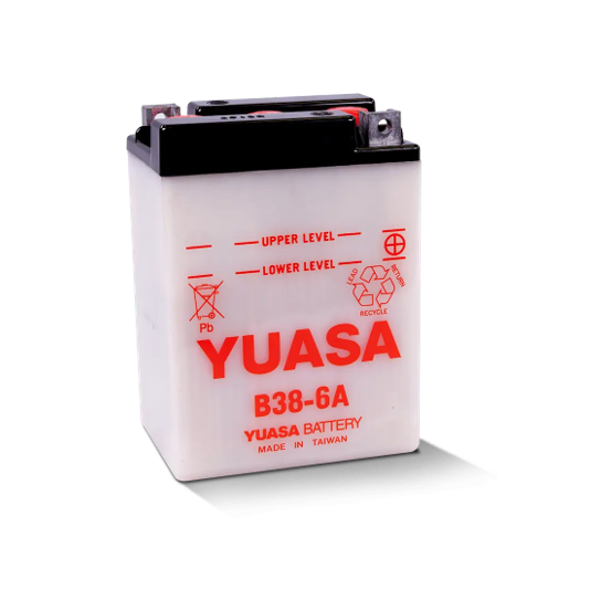 Yuasa B38-6A Conventional Motorcycle Battery - 6V 13Ah