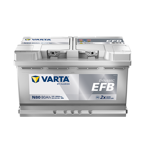 Varta N80 LN4 Dynamic EFB Battery - 800CCA 80Ah