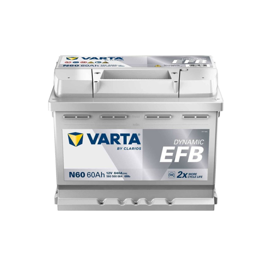 Varta N60 LN2 Blue Dynamic EFB Battery - 640CCA 60Ah - Superstart Batteries