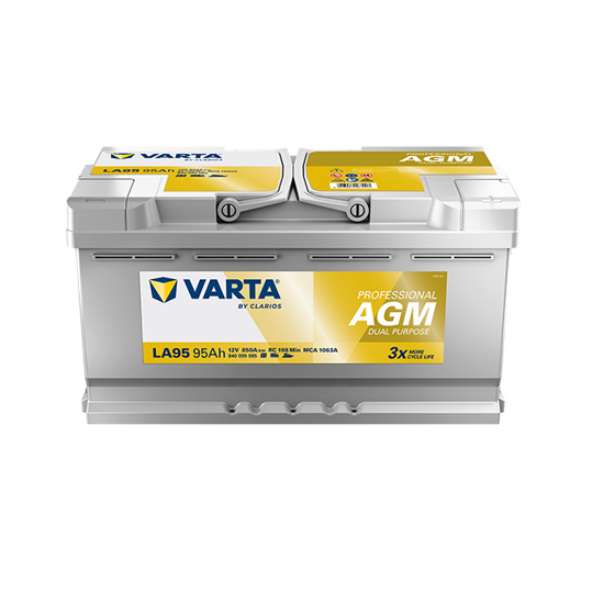 VARTA LA95 Dual Purpose Leisure AGM Battery - 95Ah 850CCA