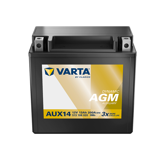 VARTA AUX14 Silver Dynamic Auxiliary AGM Battery - 12V 13Ah - Superstart Batteries