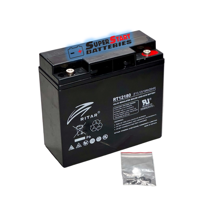 Ritar RT12180F13 General-Purpose SLA Battery - 12V 18Ah - Superstart Batteries