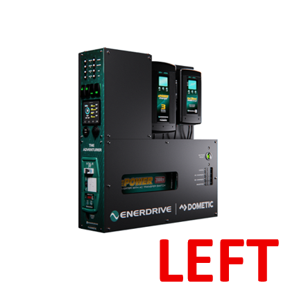 Enerdrive Adventurer Power System LEFT 40AC, 40DC, 2000X inc. Simarine - Superstart Batteries