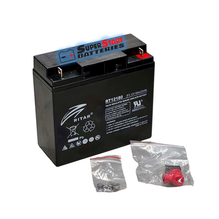 Ritar RT12180F3 General-Purpose SLA Battery - 12V 18Ah - Superstart Batteries