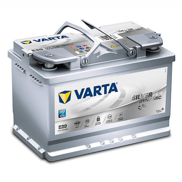 Varta Silver Dynamic E39 A7 AGM Car Battery - 12V 760 CCA 70Ah - Superstart Batteries