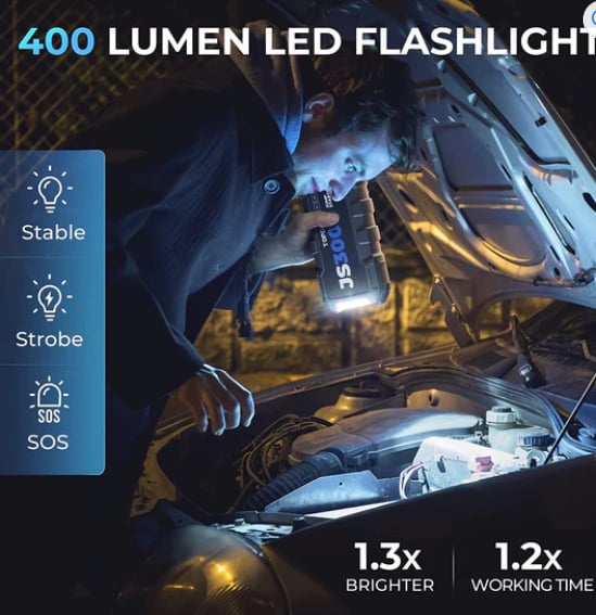 TOPDON JS3000 Jump Starter 3000A, Power Bank 2500A Peak - Superstart Batteries