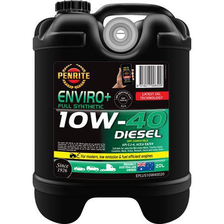 Penrite ENVIRO+ 10W-40 20L Engine Oil - EPLUS10W40020 — Superstart ...