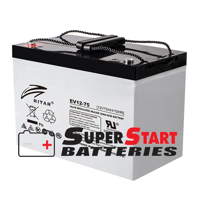 Ritar Amptech AT12750D Deep Cycle AGM Battery 75AH - Superstart Batteries