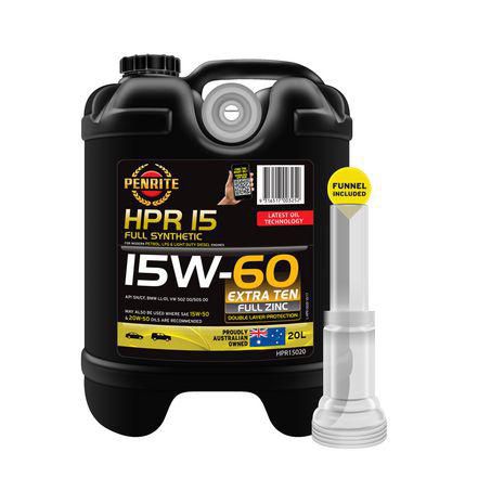 Penrite HPR 15 Fully Synthetic 15W-60 20L Engine Oil - HPR15020 - Superstart Batteries