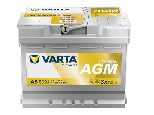 Varta D52 A8 LN2 Silver Dynamic AGM Battery – 680CCA 60Ah - Superstart Batteries