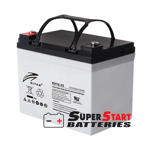 Ritar EV12-33 AGM Battery - 12V 35Ah Mobility Scooter - Superstart Batteries