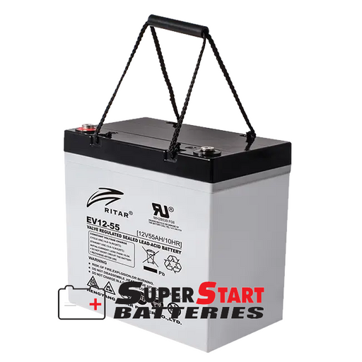 Ritar EV12-55 12V 55Ah AGM Deep Cycle Battery - Superstart Batteries