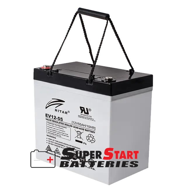Ritar AMPTECH AT12550D 12V 55Ah AGM Deep Cycle Battery - Superstart Batteries