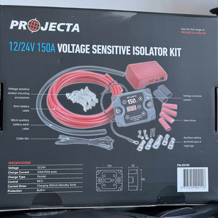 Projecta Voltage Sensitive Isolator Kit 150A 12/24V - VSR150K - Superstart Batteries