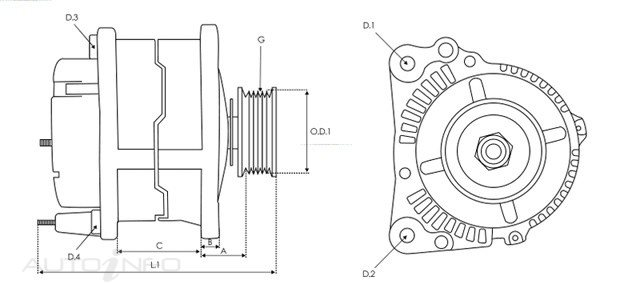 Toyota VITZ / YARIS 1SZFE Alternator 12V 90A Denso Style - Superstart Batteries