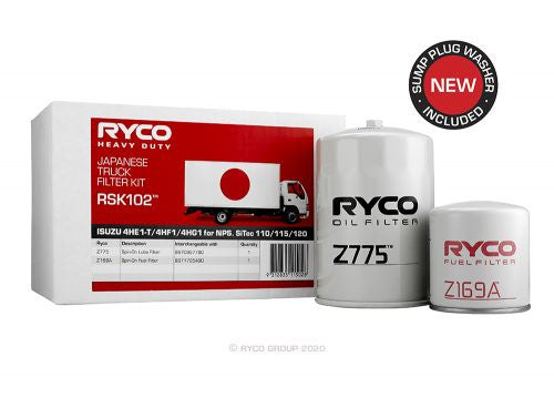 RSK102 Ryco Service Kit ISUZU 4HF1 (NPS66), 4HG1 (NPS71)